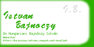istvan bajnoczy business card